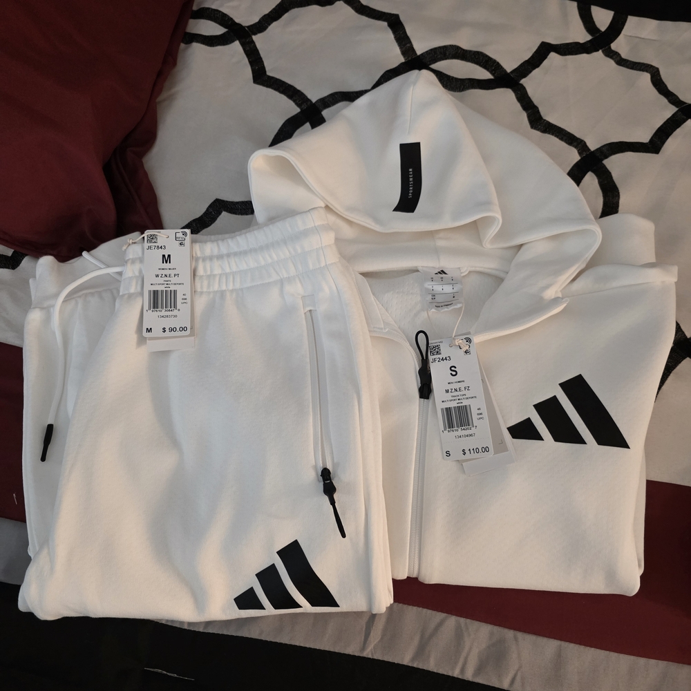 Adidas White Track Pants